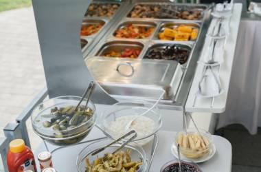 servírování na terase